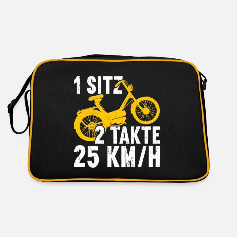 Mofa Mofas Moped Zweirad Mofafahrer Rollerfahrer Retro Tasche