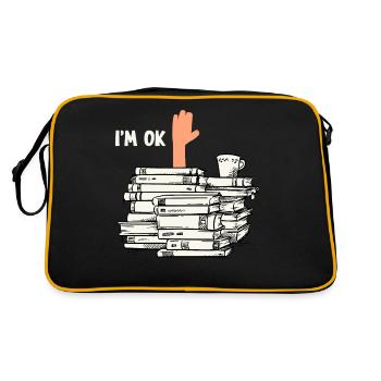 Read books - Retro Bag - black/gold - Back