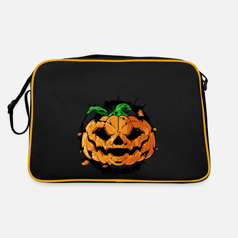 Halloween - Retro Tasche - Schwarz/Gold