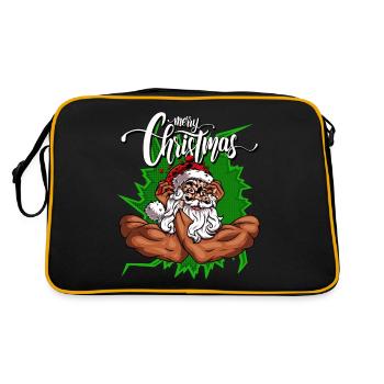 Merry Christmas Merry Christmas - Retro Tasche - Schwarz/Gold - Hinten