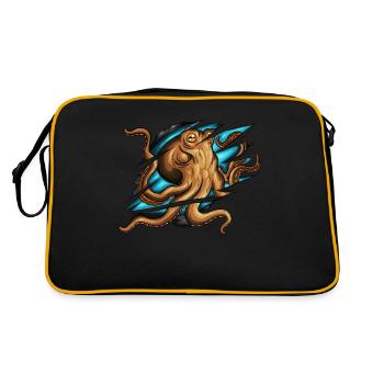 Costume de calmar de pieuvre déplacé - Sac Retro - noir/or - Dos