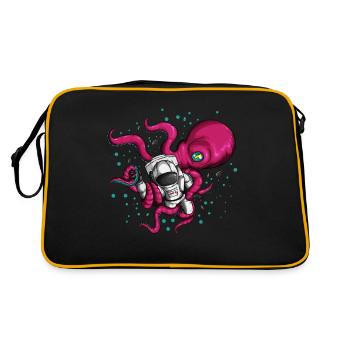 Costume spatial avec extraterrestre et cosmonaute pieuvre - Sac Retro - noir/or - Dos