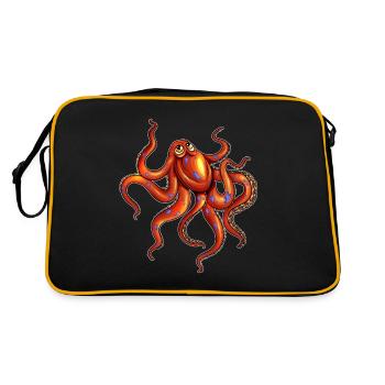 Plongée Calmar Octopus Fan Kraken Design - Sac Retro - noir/or - Dos