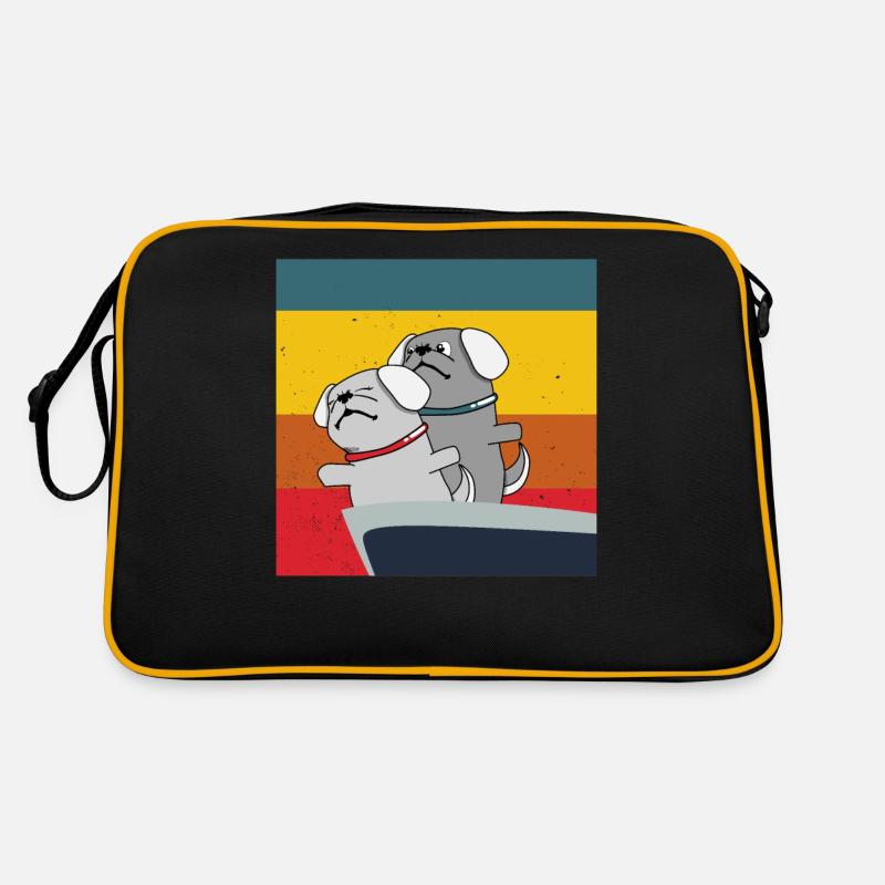 Chien mignon dans Titanic Pose Puppies Sac Retro