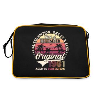 Original December 1961 61st birthday gift - Retro Bag - black/gold - Back