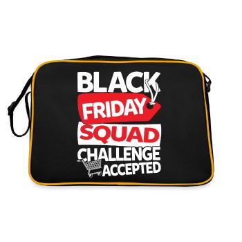 Black Friday Squad Challenge Accepted - Retro Tasche - Schwarz/Gold - Hinten