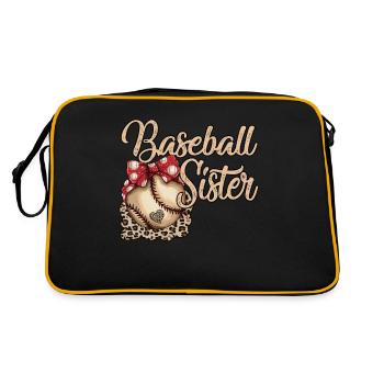 Girls Sister Softball Women Baseball Sister - Retro Bag - black/gold - Back