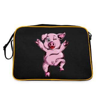 Mignon Mignon Cochon Fermier Cochon Danse - Sac Retro - noir/or - Dos