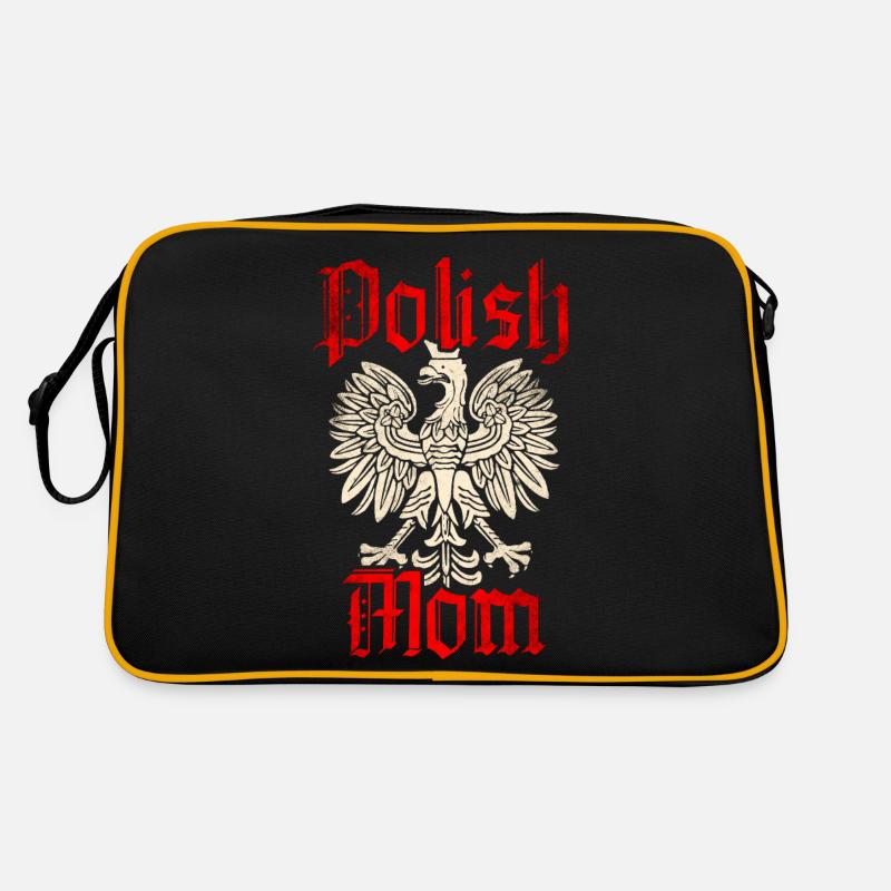 Polen Mutter - Retro Tasche - Schwarz/Gold