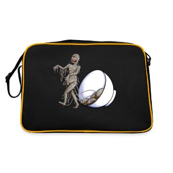 Noodle Noodles Eating Out Noodle Lovers Gift - Retro Bag - black/gold - Back