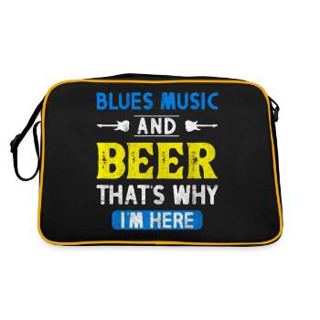 Musique blues et bière - Sac Retro - noir/or - Dos
