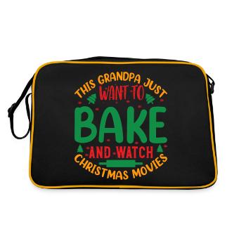 Cuisson de Noël avec grand-père grand-père - Sac Retro - noir/or - Dos