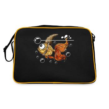 Le poisson pêcheur joue avec les bulles d’air nageoire dorsale - Sac Retro - noir/or - Dos