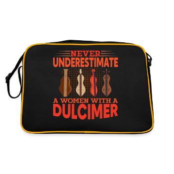 Dulcimer Instrument Femmes - Sac Retro - noir/or - Dos