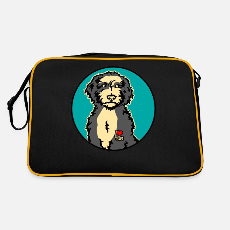 Bernedoodle Hunde Retro Tasche
