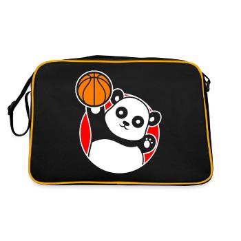 Basketball Player Panda Basketball Player - Retro Bag - black/gold - Back