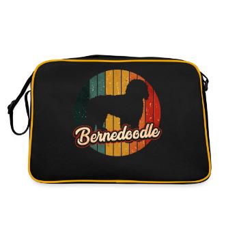 Bernedoodle Dog - Retro Bag - black/gold - Back