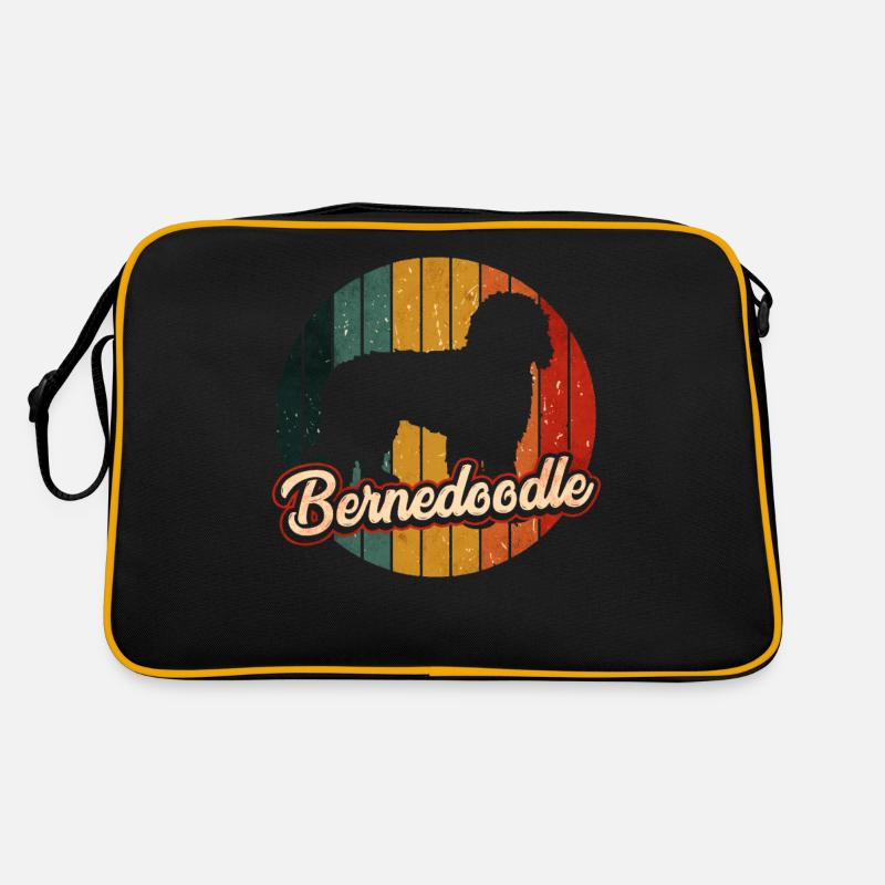 Bernedoodle Hund Retro Tasche