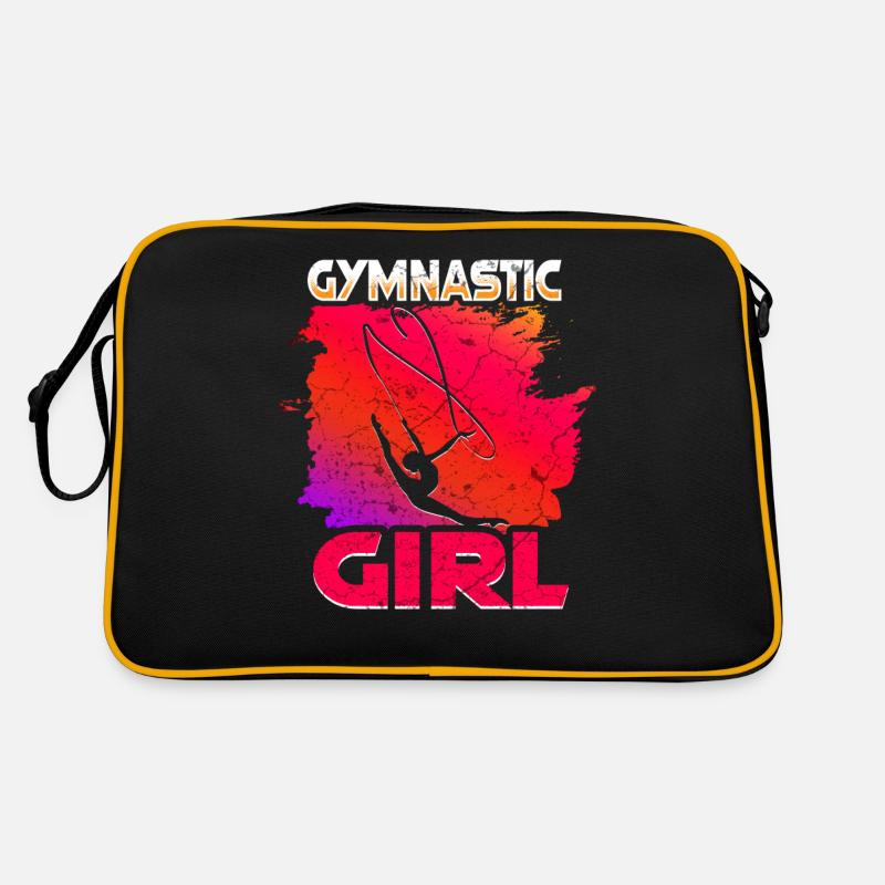 Gymnastik Mädchen Turnen Akrobatik - Retro Tasche - Schwarz/Gold