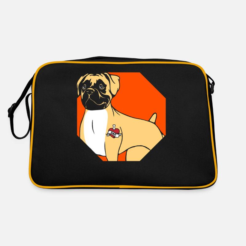 Boxer Dog Father Retro Bag