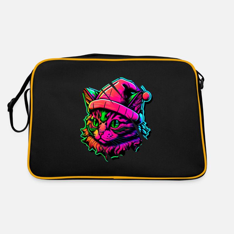 Aquarelle chat Sac Retro