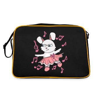 Prima Ballerina Rabbit I Ballet Fun I Dancer | Kan - Sac Retro - noir/or - Dos