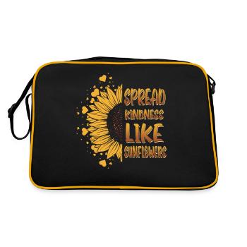 Sunflower Motivation Inspiration - Retro Bag - black/gold - Back