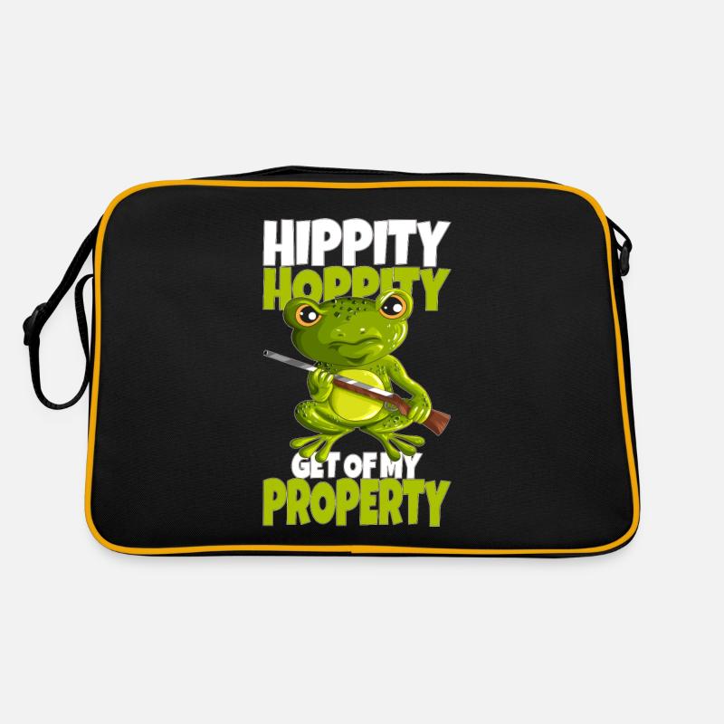 Bad frog saying down from my property Retro Bag