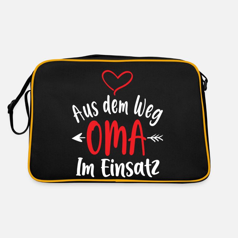 Aus dem Weg - Oma im Einsatz Retro Tasche