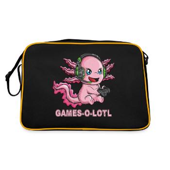 Jeux Jeux Jouer Axolotl Newt Jeux O Lotl - Sac Retro - noir/or - Dos