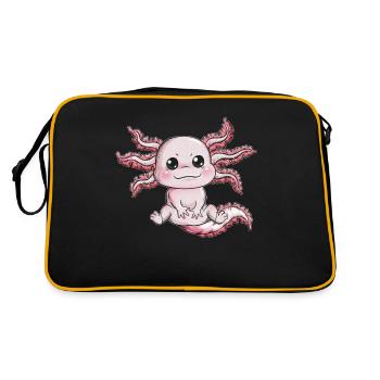 Mignon Axolotl Newt Design Cadeau pour enfants - Sac Retro - noir/or - Dos