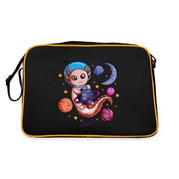 Planeten Universe Newt Axolotl est astronaute - Sac Retro - noir/or - Dos