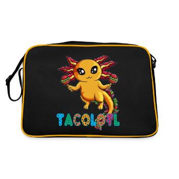 Axolotl Lurch dans le rôle de Taco Mexico Cinco de Mayo - Sac Retro - noir/or - Dos