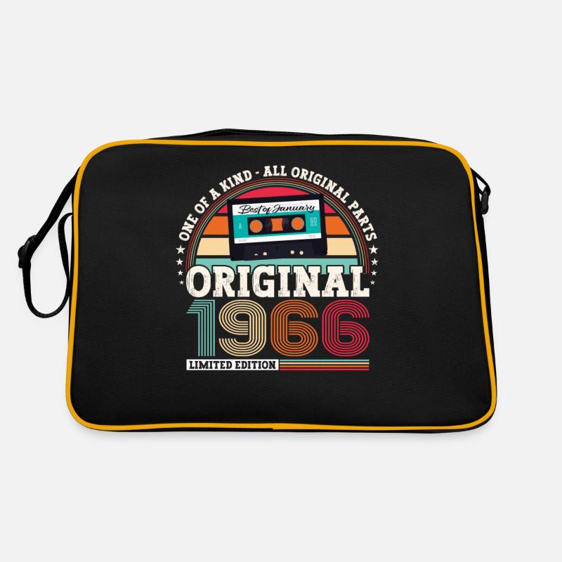 January Born 1966 57th birthday gift Retro Bag