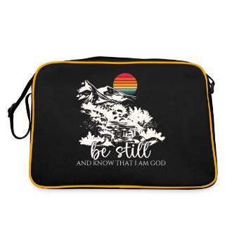 Jésus-Christ - Chemise chrétienne - Sois tranquille - Sac Retro - noir/or - Dos