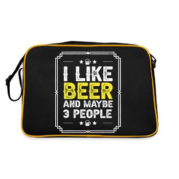 Bière Amateurs de bière buvant de l’alcool - Sac Retro - noir/or - Dos