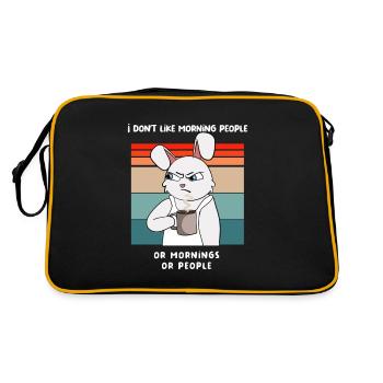 I hate Morning People And Mornings And People Kaf - Retro Bag - black/gold - Back