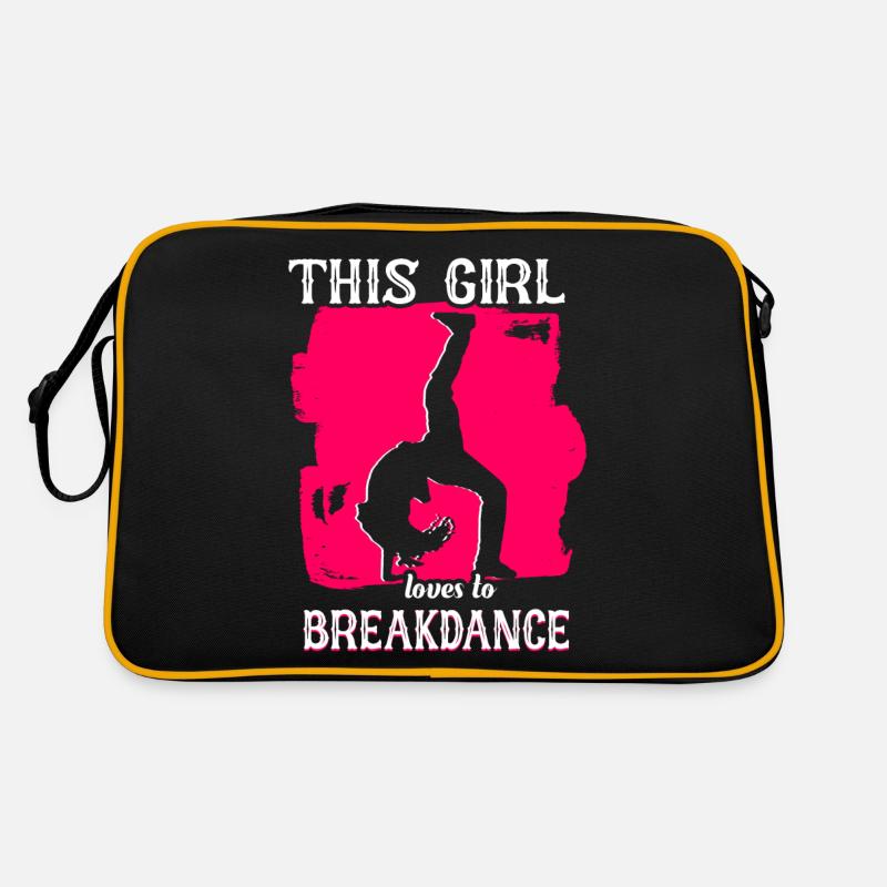 Breakdance Mädchen Breakdancer Retro Tasche