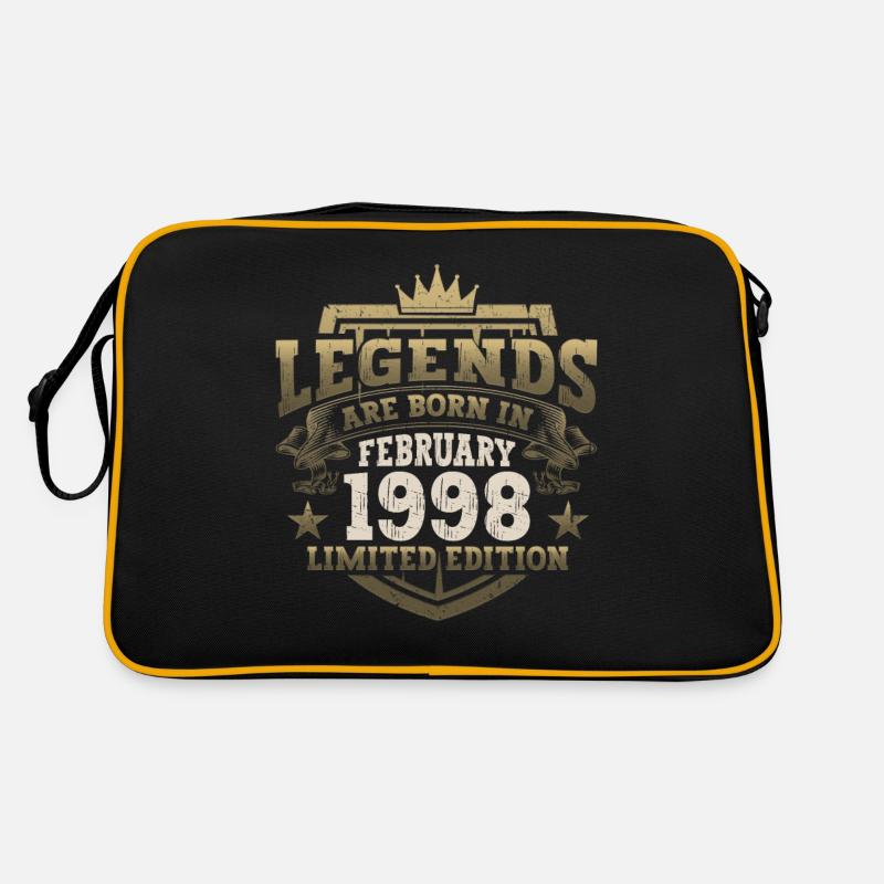 February born 1998 25th birthday gift man Retro Bag