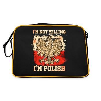Pologne Funny Polsla Polski - Sac Retro - noir/or - Dos