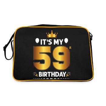 59e anniversaire 59 ans Joyeux anniversaire - Sac Retro - noir/or - Dos