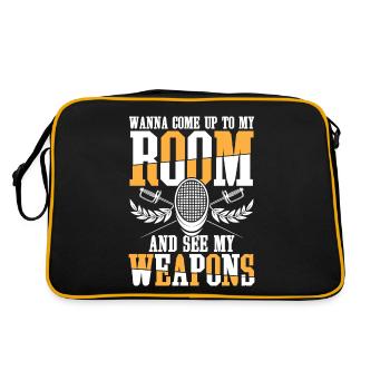Wanna Come Up To My Room Fencing - Retro Bag - black/gold - Back