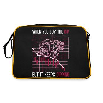 When you buy the dip but it keeps dipping exchange - Retro Bag - black/gold - Back