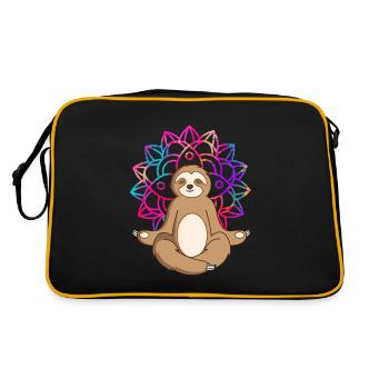 Sloth Mandala Sloth Yoga Shirt Tenue de Yoga - Sac Retro - noir/or - Dos