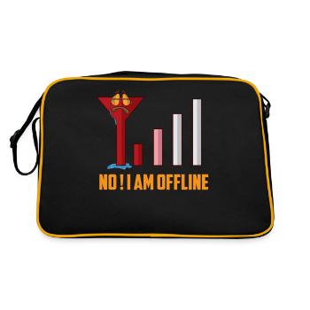 I am offline battery empty no internet reception - Retro Bag - black/gold - Back