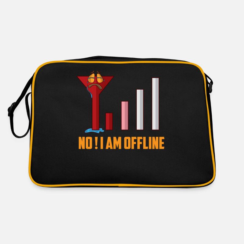 I am offline battery empty no internet reception Retro Bag