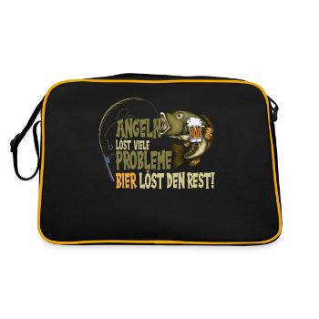 Gepflegt einen hinter die Kiemen Kippen Fische - Retro Tasche - Schwarz/Gold - Hinten