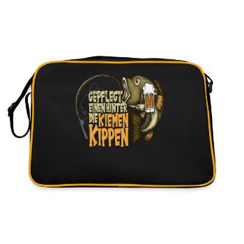 Gepflegt einen hinter die Kiemen Kippen Fische - Retro Tasche - Schwarz/Gold - Hinten