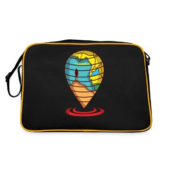 Travel holiday waypoint stands on Florida beach - Retro Bag - black/gold - Back