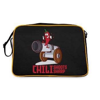 Un drôle de chiots de chili et des pousses chaudes - Sac Retro - noir/or - Dos